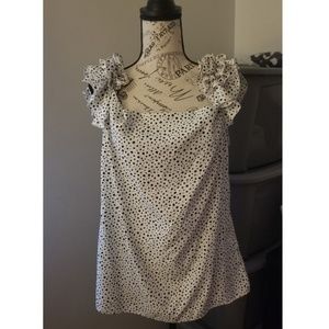 LOFT Ann Taylor Ruffle Cap Sleeve Blouse